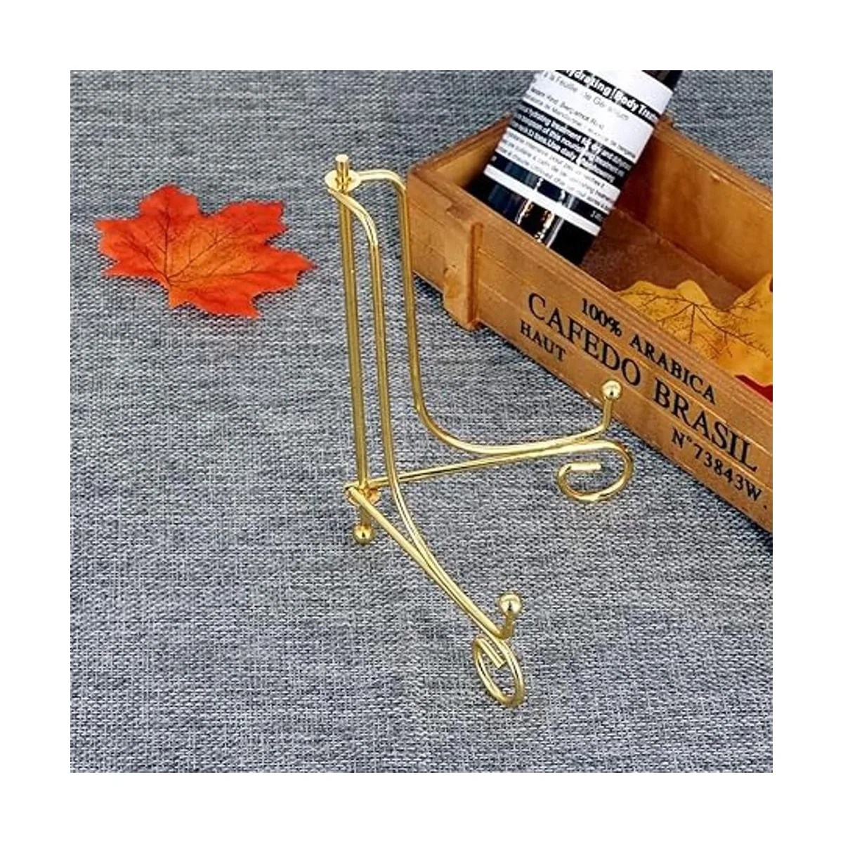 LIONWEI LIONWELI Soporte de placa de hierro dorado de 6_5