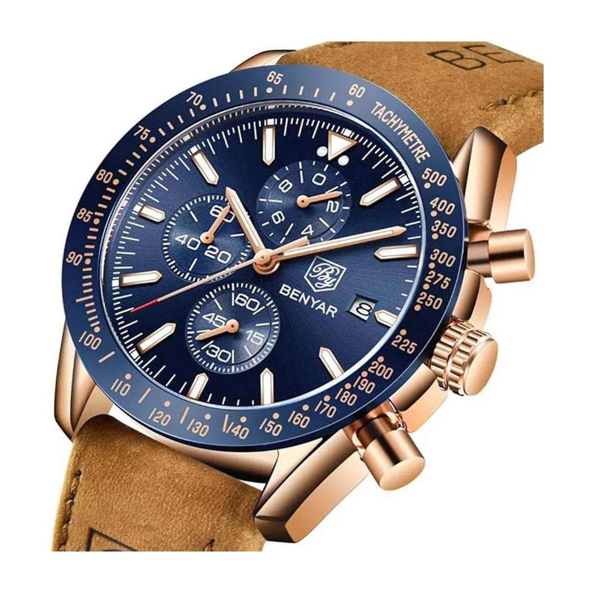 BENYAR Relojes de cuarzo para hombre cronógrafo de_2