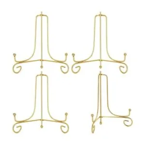 LIONWEI LIONWELI Soporte de placa de hierro dorado de 6_2