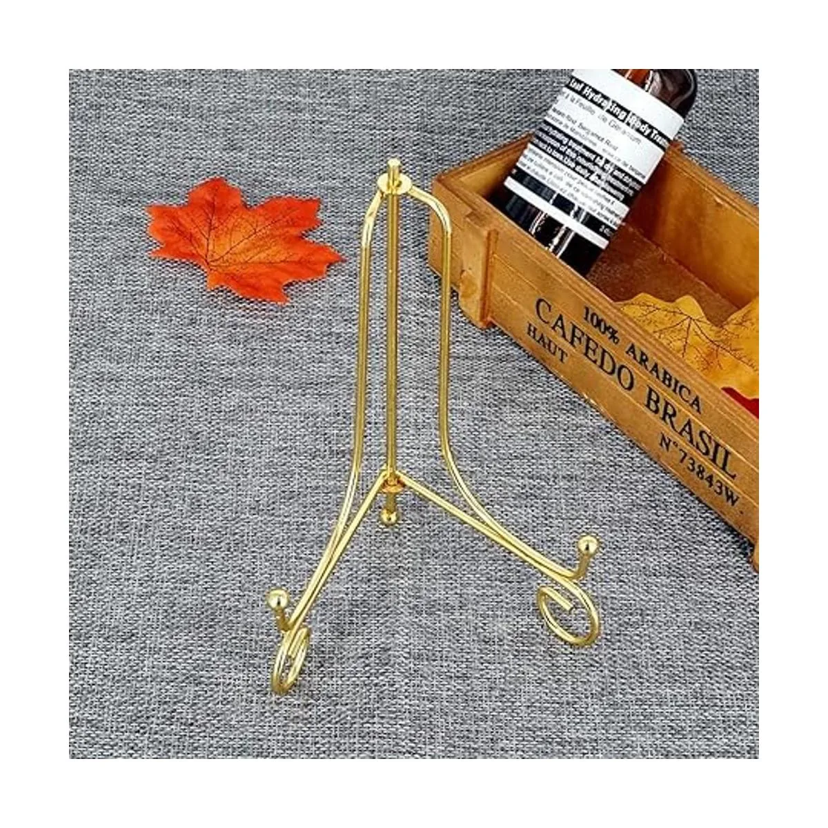 LIONWEI LIONWELI Soporte de placa de hierro dorado de 6_4