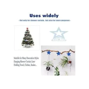 Gracelife 12Pcs Star Design Shower Curtain Hooks Resin_6