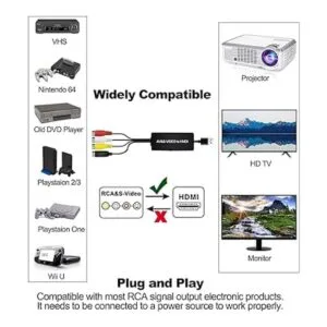 Dingsun SVideo a HDMI Converter 3RCA AV SVideo RL Audio_2