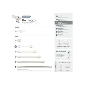 Amerock Remington Tirador de gabinete 3.780 in níquel_7