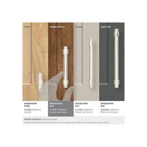 Amerock Remington Tirador de gabinete 3.780 in níquel_4