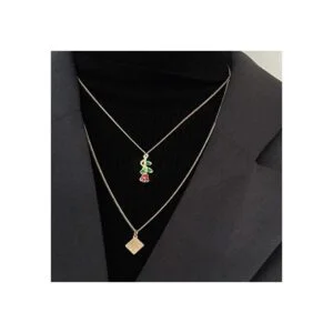 Honbay 10 colgantes con diseño de rosas esmaltadas para_6