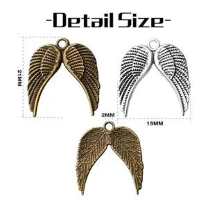 60pcs Alas de ngulo Colgante Encantos de Aleación de_3