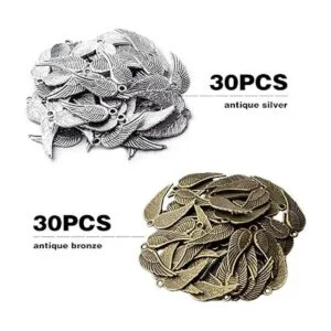 60pcs Alas de ngulo Colgante Encantos de Aleación de_2