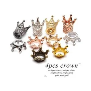 Cuentas espaciadoras de abalorios de corona40pcs_6