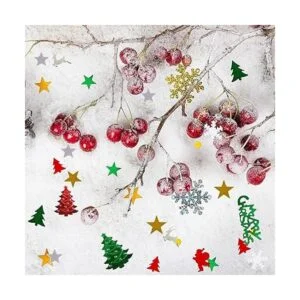 Confeti de Navidad de 3.5 onzas mesa de Navidad con_6