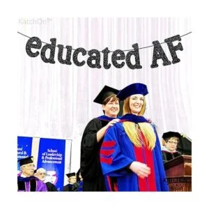 Banner negro educado con purpurina 10 pies sin_5