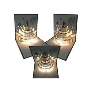 de cumpleaños 3D con luz LED cálida con corte láser los_2