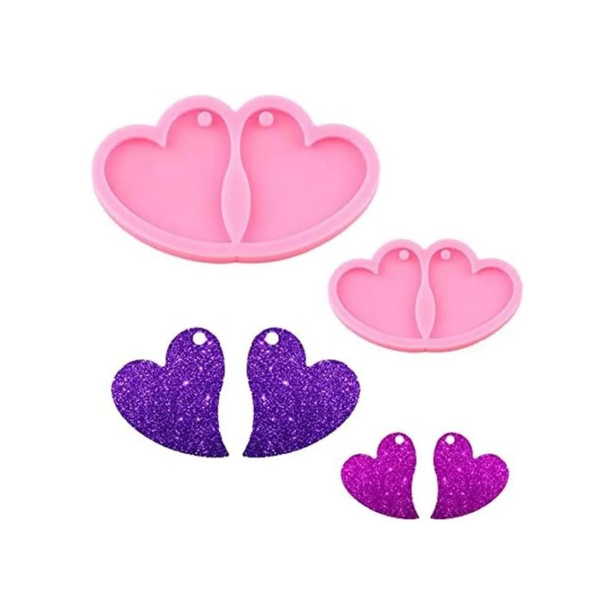 DIYstore Juego de 2 moldes de silicona en forma de_1
