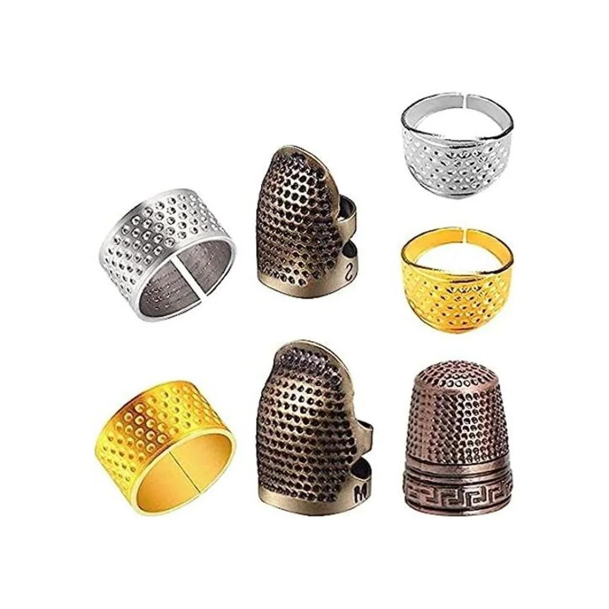 Hicello 7 piezas de dedal de coser dedal de costura de_1