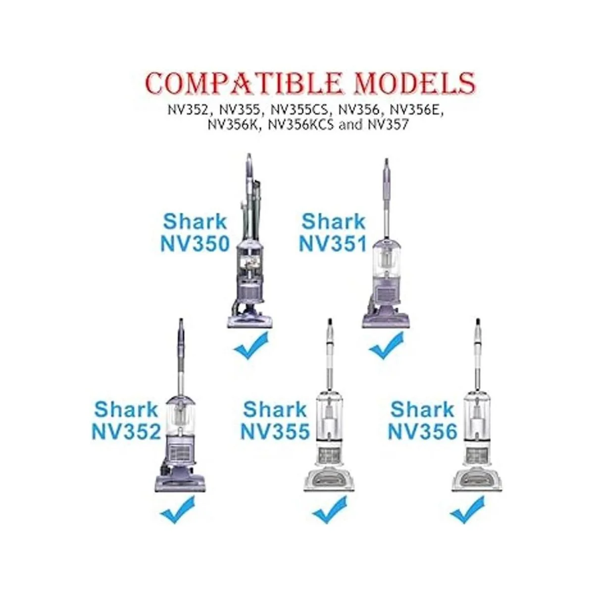 MEROM Correa de repuesto compatible con Shark NV350 NV351_4