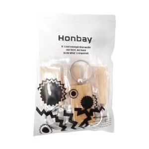 HONBAY 6 llaveros de madera en blanco para manualidades de_7