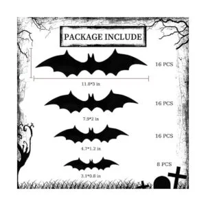 56 piezas de decoraciones grandes de murciélagos de_2