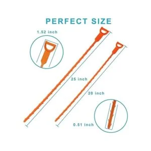 AUSSUA Herramienta limpiadora de drenaje de cabello de 25_2