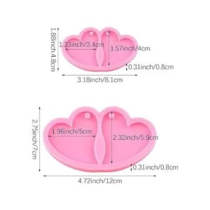 DIYstore Juego de 2 moldes de silicona en forma de_2