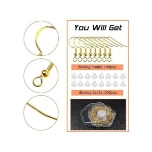 TOAOB 140 ganchos hipoalergénicos de plata de ley 925 con_3