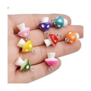 20 colgantes de hongos coloridos de resina para hacer_7