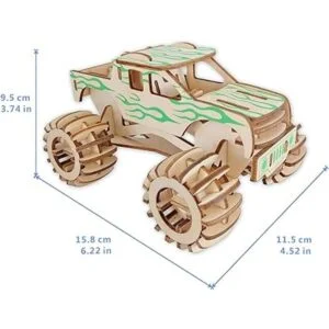 Puzzle de madera 3D Hot Rod modelo de coche de madera para_6