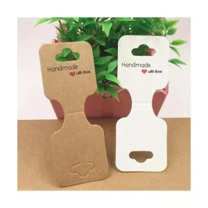 AKOAK 100 piezas 3.5 in x 1.4 in papel Kraft collar_7