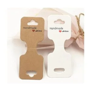 AKOAK 100 piezas 3.5 in x 1.4 in papel Kraft collar_2
