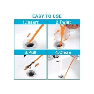 AUSSUA Herramienta limpiadora de drenaje de cabello de 25_5