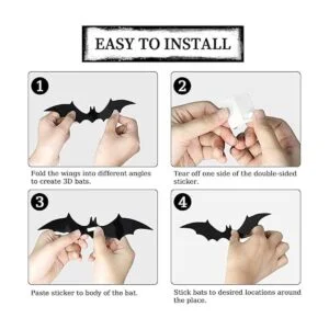 56 piezas de decoraciones grandes de murciélagos de_3