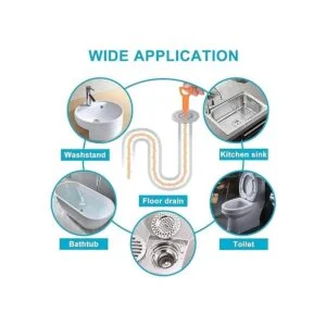 AUSSUA Herramienta limpiadora de drenaje de cabello de 25_7