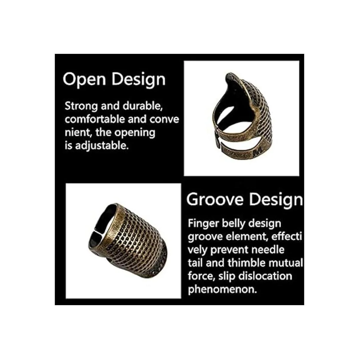 Hicello 7 piezas de dedal de coser dedal de costura de_4