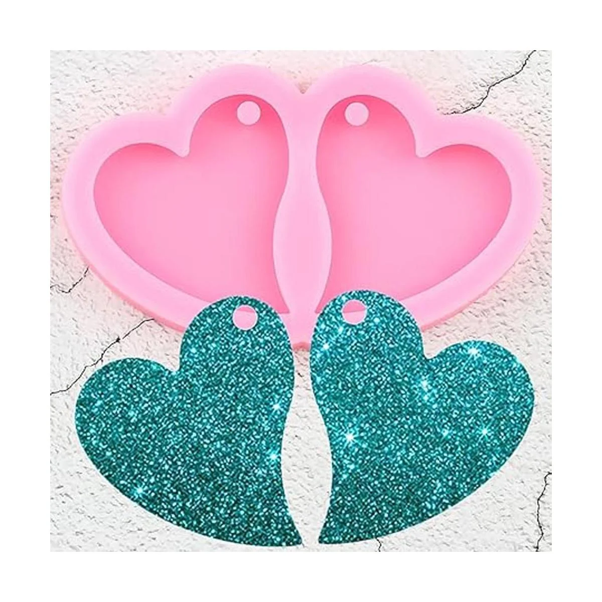 DIYstore Juego de 2 moldes de silicona en forma de_7