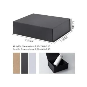 Caja de regalo vacía pequeña negra de 7.8 x 7 x 3.1_2
