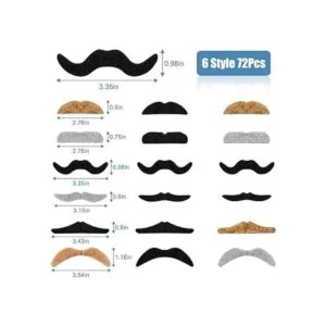 72 bigotes falsos novedosos accesorios de disfraz_2