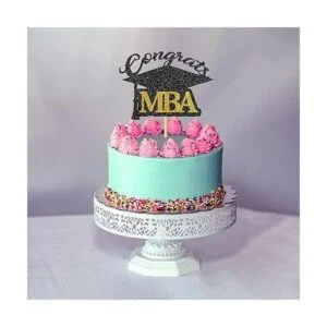 WeBenison Decoración para tartas con purpurina negra_4