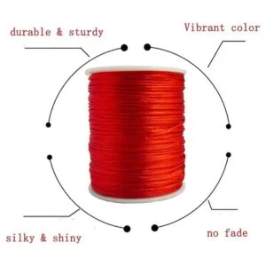 Xiezyu Cuerda de satén de nailon de 0.019 pulgadas para_3