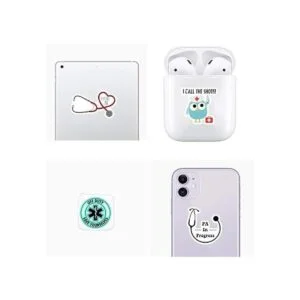 Calcomanías de equipo de ciencia médica Estetoscopio de_3