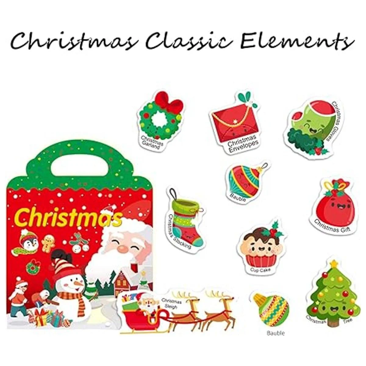 Libro de calcomanías de Navidad para niños de 1 a 5 años_2