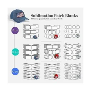 18 piezas de parches de sublimación en blanco_6