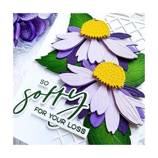 Troqueles de metal para plantas de coneflower plantillas_5