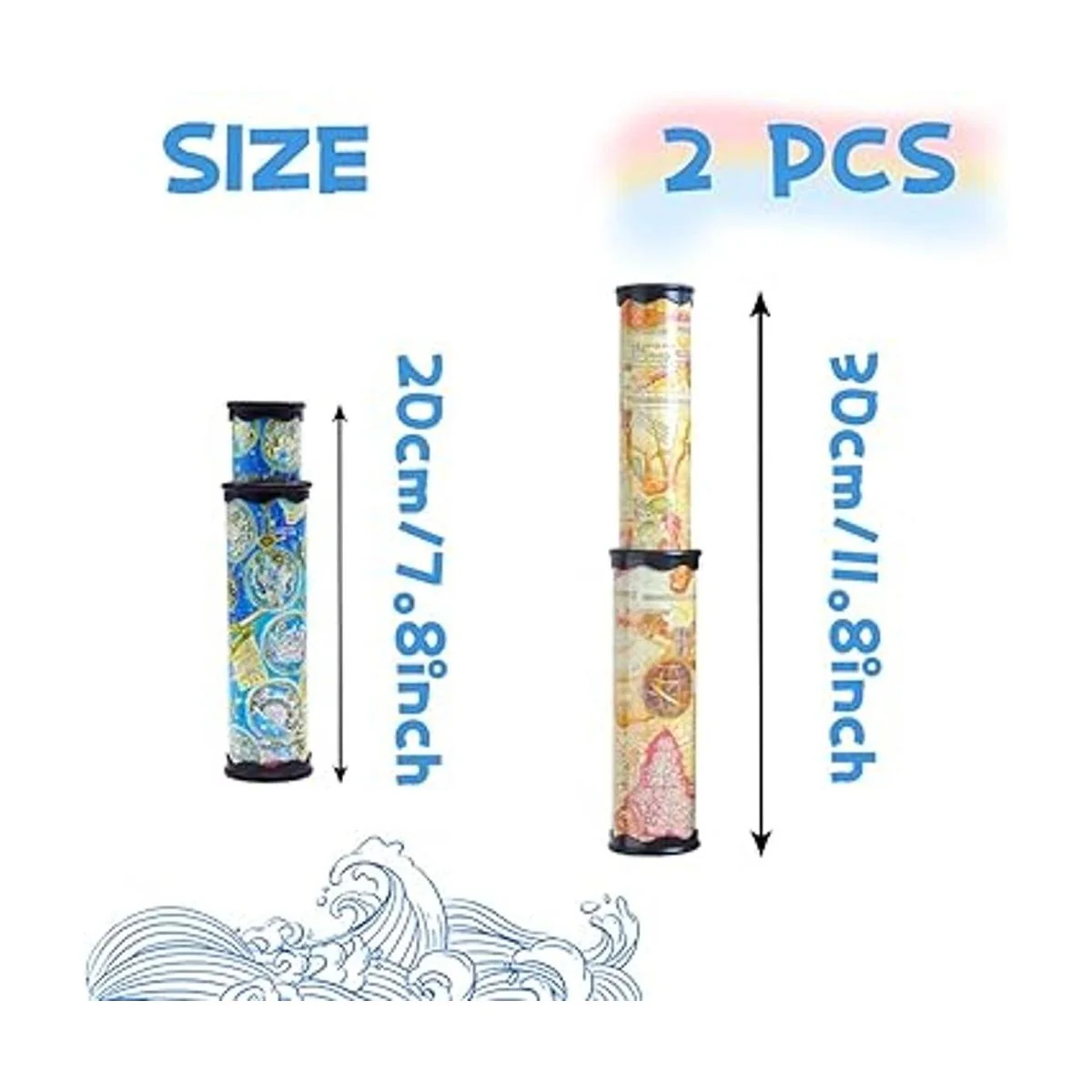 Anyumocz 2 piezas de caleidoscopio mágico juguetes_2