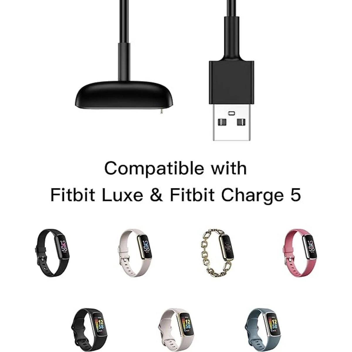Mixblu Cargador de repuesto para cable FitbitCharge5Luxe_2