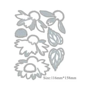 Troqueles de metal para plantas de coneflower plantillas_3