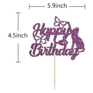 Decoración para tarta de cumpleaños con gato baby_3