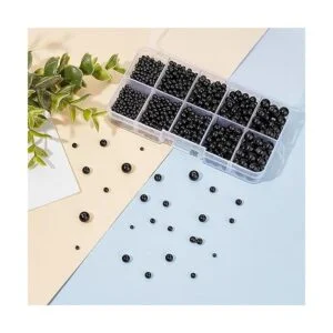 PH PandaHall 1380 piezas de 5 tamaños de ojos negros_5