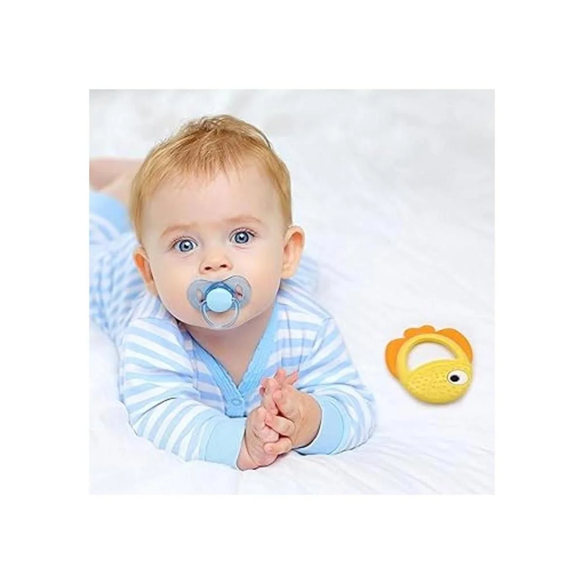 Juguetes de dentición para bebés de peces de silicona de_5