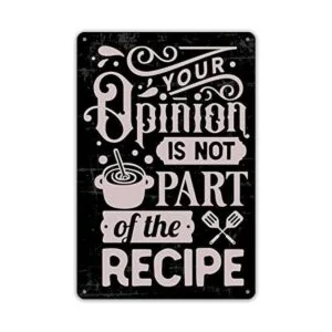 QIONGQI Funny Kitchen Quote Metal Tin Sign Decor Your_1