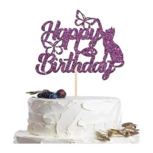 Decoración para tarta de cumpleaños con gato baby_1