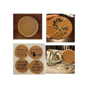 YYaaloa 24 piezas autoadhesivas de azulejos de corcho de 4_5