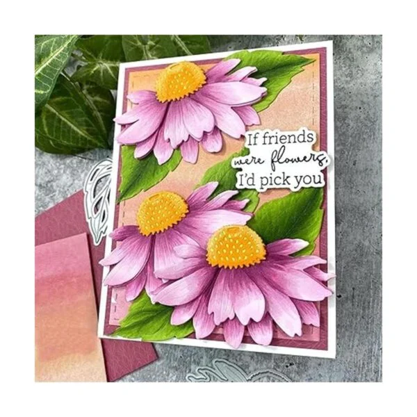 Troqueles de metal para plantas de coneflower plantillas_4